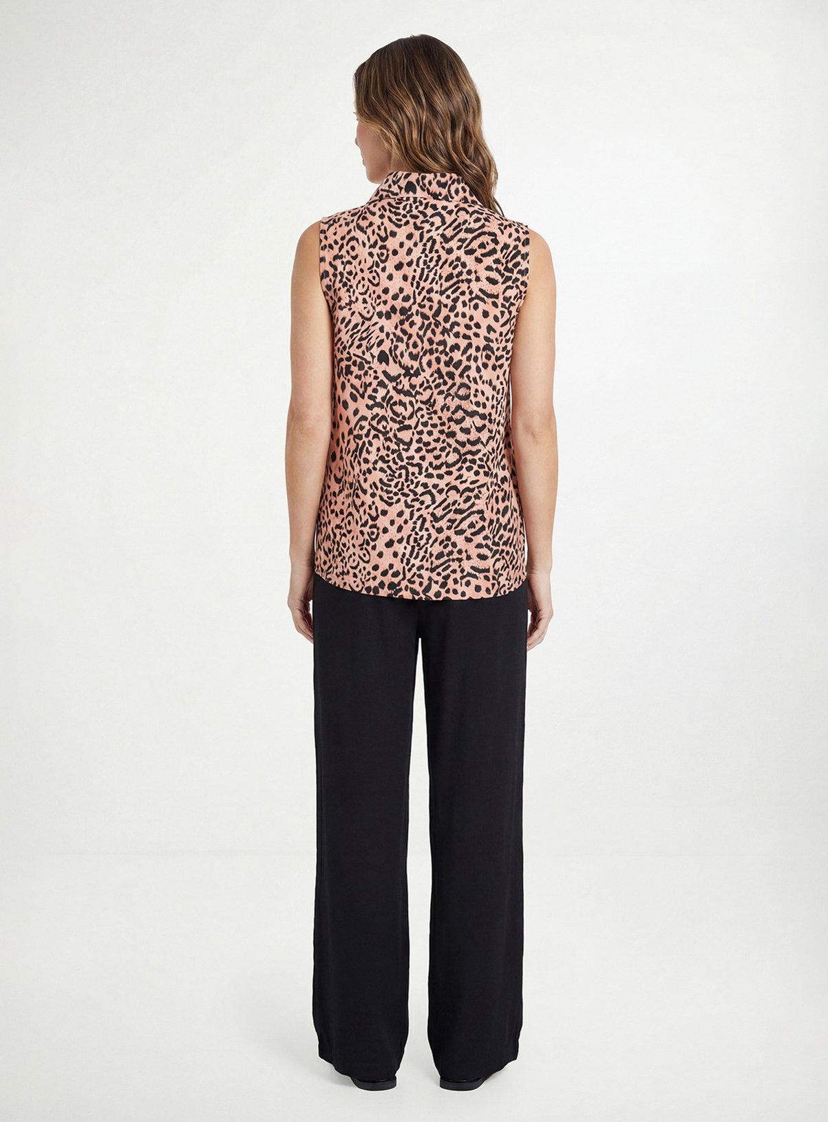 WALLIS Petite Leopard Print Button Sleeveless Top 16 - Image 3 thumbnail